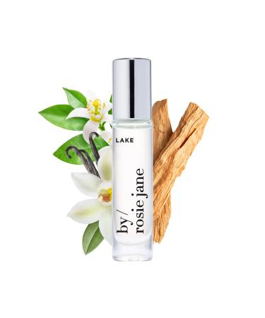 By Rosie Jane Fragrance Oil (Lake) - Clean Fragrance for Women - Essential Oil Vial with Notes of Citrus Bergamot Sandalwood Vanilla - Paraben-Free Vegan Cruelty-Free Phthalate-Free (7.5ml) Lake (Sandalwood)