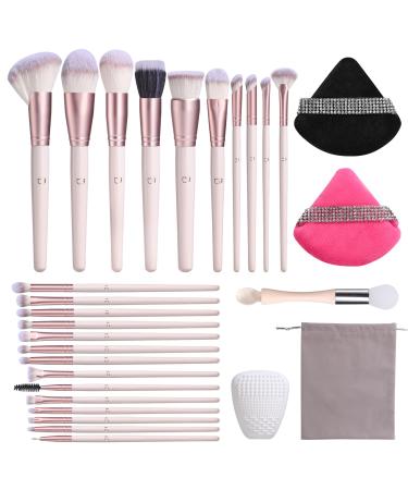 BS-MALL Premium Synthetic Foundation Powder Concealers Eye Shadows Makeup Brushes Gift set (Pink)