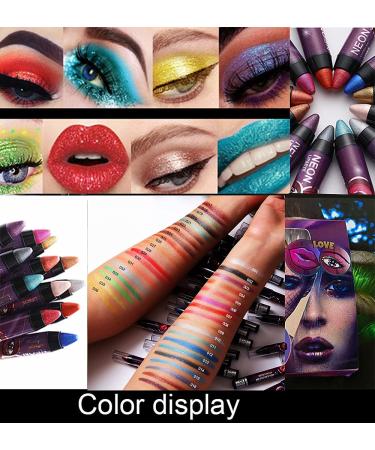 Go Ho 2PCS Green Eyeshadow Sticks - Shimmer Eye Black Ultra Pigmented Makeup - Long Lasting Eye Shadow Pen in Apple Green & Grass Green - Buy Online on SooperMarket.com
