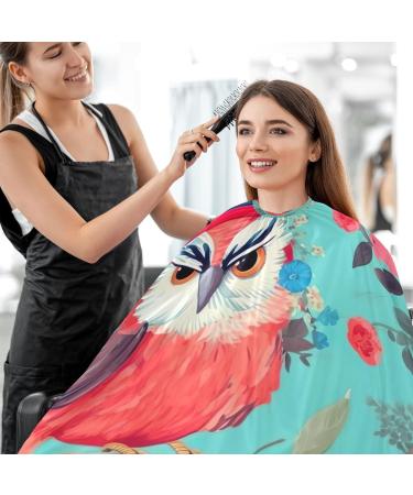 Kigai Cute Owls Barber Cape | Professional Waterproof Hair Cutting Cape for Men & Women with Adjustable Snap Closure - Buy Online on SooperMarket.com