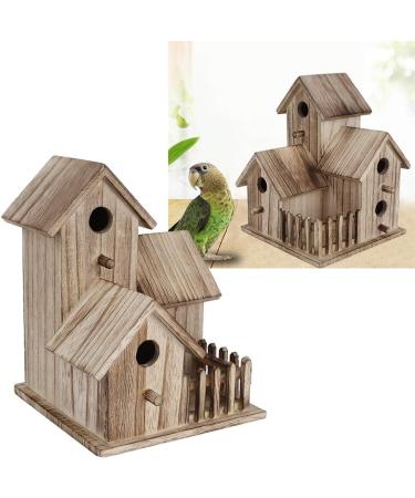 Esenlong Wooden Bird House - Garden Novelty Nesting Box for Birds - Eco-Friendly Sustainable Forests - Ideal for Outdoors, Trees, or Balconies - Buy Online on SooperMarket.com