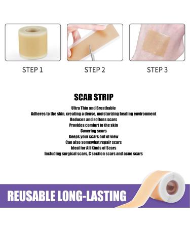 Silicone Scar Tape Roll - Moisturizing & Self Adhesive for Scar Repair - Reusable Sheets for Scars - Buy Online on SooperMarket.com