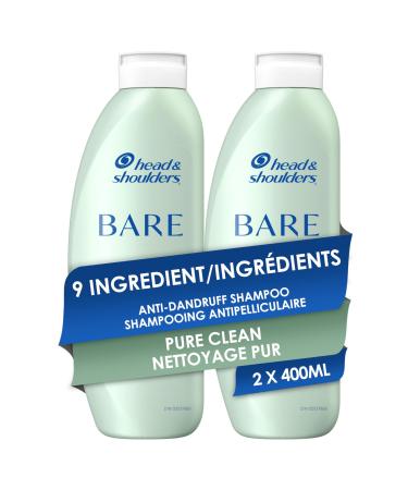 Head & Shoulders BARE Pure Clean Anti-Dandruff Shampoo Twin Pack 800 mL Total (400 mL Each)
