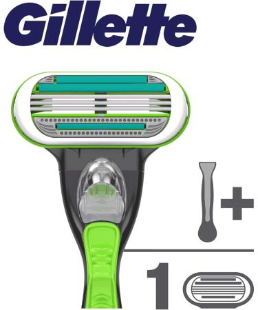 Buy Gillette Body Razor for Men | 3-Layer Blade + 1 Extra Blade | International Shipping Available - Buy Online on SooperMarket.com