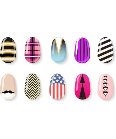 1275-Piece Nail Art Stencil Set - French Tip Guides, Stickers, Vinyl Sheets - Buy Online on SooperMarket.com