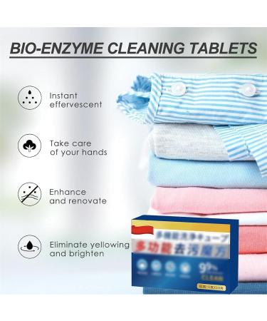 Active Biological Enzyme Washing Multi-Functional Bio-Enzyme Cleaning Tablets Japan Universal Stain Removal Cube Universal Stain Remove A Cube Stubborn Stains Cleaner for Pots and Pans (5Box) - Buy Online on SooperMarket.com