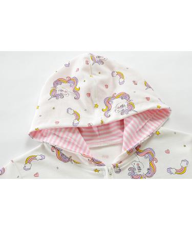 Baby Girl Unicorn Zip-up Hoodie Sweatshirt - White - 5-6 Years - Buy Online on SooperMarket.com