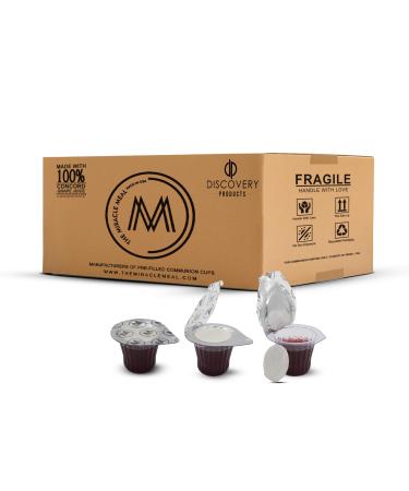 DISCOVERY PRODUCTS Pre-Filled Communion Cups with Wafer & Juice - Pack of 500