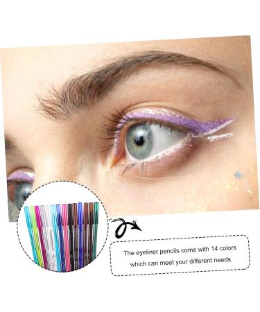 PLAFOPE 14pcs Eyeshadow Pencil Set Makeup Pencil Makeup Eye Liner Pencil Eye Makeup Accessory Eye Lining Pencil Eyeliner Pencil Cosmetics Pencil Eyeliner Drawing Tool Cosmetic Accessories - Buy Online on SooperMarket.com