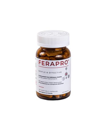FERAPRO 30MG 100 CAPS | Vegan Iron Supplement | With Vitamin C 175mg Methylcobalamin 1000mcg 5-MTHF 80mcg and Glycine 100mg