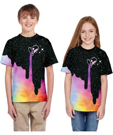Kids 3D Print Casual Summer Blouse T-Shirt - Black, Size 9-10 Years - Buy Online on SooperMarket.com