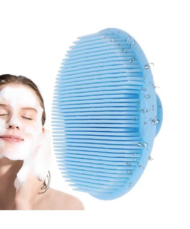 Facial Brush Multifunctional Silicone Face Scrubber Hand Scrubber Waterproof Facial Cleansing Brushes for Skin Cleansing for Deep Cleansing Virtcooy Blue