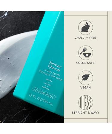 TPH BY TARAJI Serene Queen Shampoo | Vegan Sulfate-Free Hydrating Cleanser with Chamomile & Green Tea | Gentle Hair Care for Men & Women - 12 fl. oz - Buy Online on SooperMarket.com
