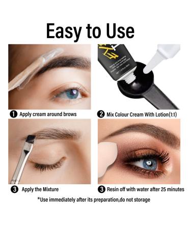 Black Eyebrow & Eyelash Color Kit for Salon & Home Use - Buy Online on SooperMarket.com