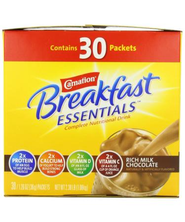 Carnation Breakfast Essentials Rich Milk Chocolate Nutritional Drink 1.26 oz (Pack of 30) - Buy Online on SooperMarket.com