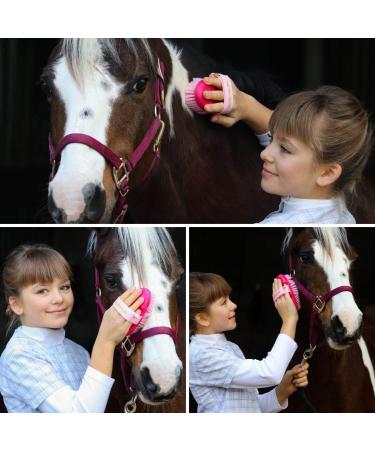 Animalon Horse Cleaning Tools for Kids | Ergonomic Pink Kard tsche | Flexible Children's Horse Brush & Gifts - Buy Online on SooperMarket.com