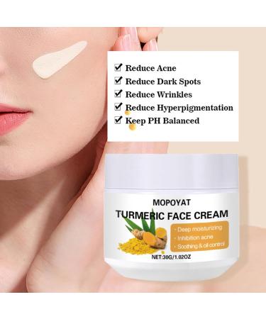 Turmeric Face Cream Face Moisturiser Anti Aging Cream for Radiant & Glowing Skin Dark Spot Corrector Remover for Face Natural Turmeric Cream Skin Care Moisturizing Erase Fine Lines Firming - Buy Online on SooperMarket.com