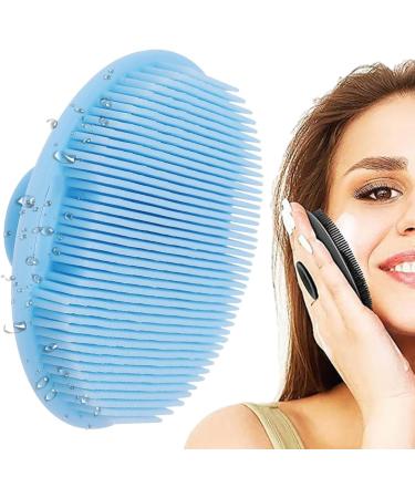 Facial Brush Multifunctional Silicone Face Scrubber Hand Scrubber Waterproof Facial Cleansing Brushes for Skin Cleansing for Deep Cleansing Virtcooy Blue - Buy Online on SooperMarket.com