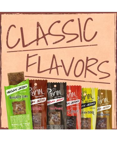 Primal Spirit Vegan Jerky - Classic Mesquite Lime Flavor, Non-GMO, 24 Pack (1 oz each) - Plant-Based Protein Snack - Buy Online on SooperMarket.com