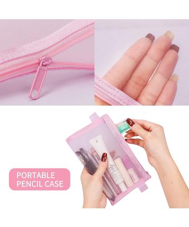 Classycoo Mesh Pen Bag 5 PCS Zipper Mesh Pencil Bags Multifunctional Makeup Bag A-5 Colors - Buy Online on SooperMarket.com