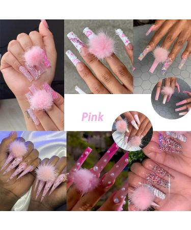 12 PCS 3D Magnetic Fluff Balls Nail Charms - Colorful Pom Pom Nail Art Supplies for Acrylic Nails - Buy Online on SooperMarket.com