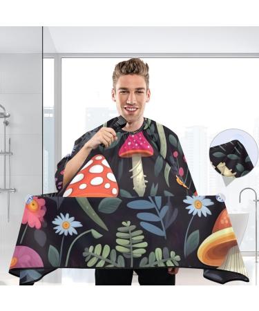 Kigai Mushroom Flower Barber Cape - Professional Waterproof Hair Cutting Cape for Men & Women | Adjustable Snap Closure Hairdressing Cape - Buy Online on SooperMarket.com