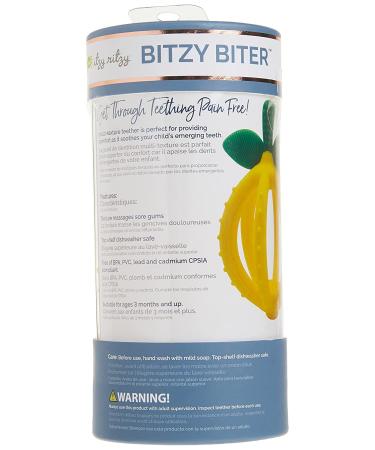 Itzy Ritzy Lemon-Shaped Teething Ball & Training Toothbrush - BPA-Free Silicone Bitzy Biter for Soothing Gums and Easy Grip - Buy Online on SooperMarket.com