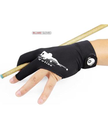 Quick-Dry Pool Glove for Snooker Cue Shooters - Left/Right Hand - Black (Small/Medium) - Buy Online on SooperMarket.com