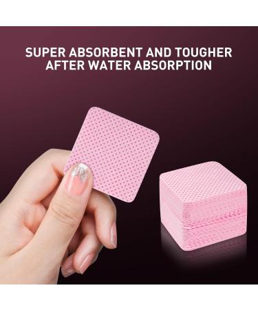 Pink Lint Free Nail Wipes - 1080 PCS | Super Absorbent | Soft Non-Woven | Disposable Nail Polish Remover - Ideal for Eyelash Extensions, Acrylic Nails, and Polish Cleansing - Buy Online on SooperMarket.com