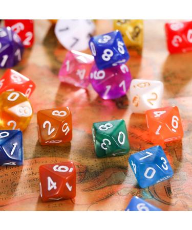 25-Piece Polyhedral Dice Set w/ Black Pouch - DND RPG MTG Table Games - Random Multi Colored Assortment - Color Set 2 D10 - Buy Online on SooperMarket.com