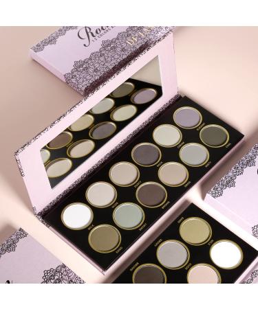 DE LANCI Matte Eyeshadow Palette - 12 Natural Shades for Older Women, Cool Gray Tones, Talc-Free, Mirror Included - Buy Online on SooperMarket.com