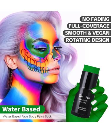 Go Ho Green Face Paint Stick 1.06 Oz - Washable & Creamy Body Paint for Grinch Costume - Full-Coverage Makeup Stick for Adults & Children - Halloween SFX Cosplay - Buy Online on SooperMarket.com