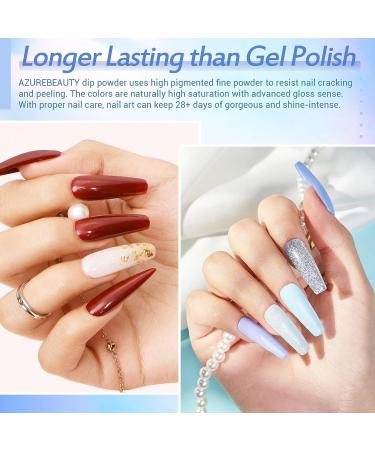 AZUREBEAUTY All Season 20 Color Dip Powder Nail Kit - Classic Spring Summer Starter Kit with 4 Pcs Liquid Set - French Art Manicure DIY Salon Gift Set for Women - Buy Online on SooperMarket.com