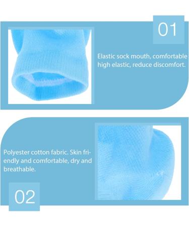 Beaupretty Heel Protection Moisturizing Socks - Spa Gel Heel Sockets & Moisture Gel Socks for Women with Nuis Blue Elevator Insoles - Buy Online on SooperMarket.com