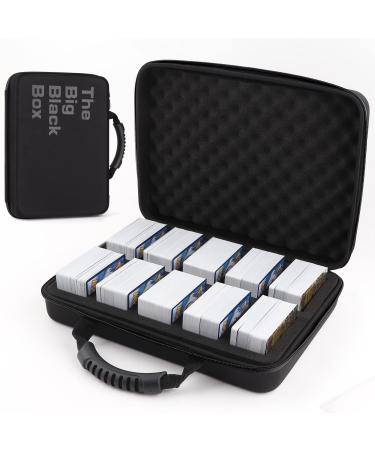 1200-2200 Card Game Case for Cards Against Humanity Game Collectible Trading Card Storage Holder Compatible for Pokemon Cards Sports Card and Baseball Cards Playing Card Travel Carrying Case Fit All Other Card Games Expansions (Black) Black Zipper
