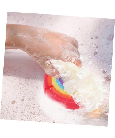 PLAFOPE 1pc Rainbow Bath Ball Body Scrub Sponge Bath Sponges for Cleaning Supply Tub for Newborn Mesh Shower Ball Body Wash Bath Rinser Soft Bath Sponges Wash Puff - Buy Online on SooperMarket.com