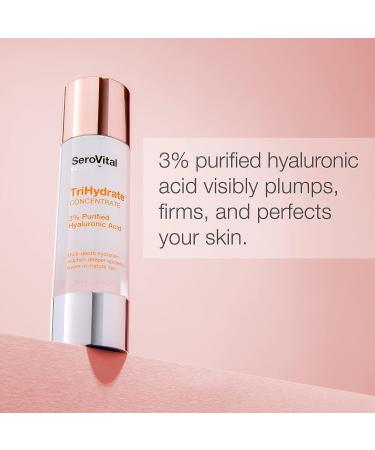 SeroVital Beauty TriHydrate Concentrate - 3% Pure Hyaluronic Acid Anti-Aging Serum for Women - Deep Facial Hydration & Prep for Skincare Regimen - Buy Online on SooperMarket.com