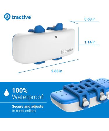 Tractive Waterproof GPS Dog Tracker - White | Location & Activity Monitoring | Unlimited Range - Buy Online on SooperMarket.com
