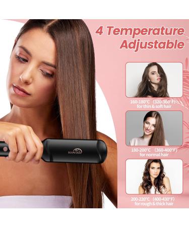Shop 4 in 1 Hair Crimper for Women - Ceramic Waver & Flat Iron Fast Heating Hair Tool in Rose Gold - Buy Online on SooperMarket.com