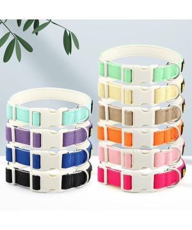 Plutus Pet Cotton Dog Collar Heavy Duty Collar with Soft Padding Adjustable and Comfortable for Small Medium and Large Dogs Hot Pink S Small Hot Pink - Buy Online on SooperMarket.com