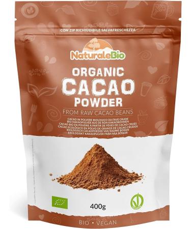 Organic Cacao Powder 400 g. Peruvian Natural and Pure. Made in Peru from The Theobroma Cacao Plant. Produced from Raw Cacao Beans. Source of Magnesium Manganese and Phosphorus. 400 g (Pack of 1)