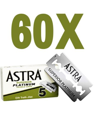 The Shave Factory Ultimate Shaving Kit of 60 Astra Superior Platinum Double Edge Razor Blades with Free 20 The Shave Factory Styptic Matches Gift - Smooth Shaves and Quick Relief Combo