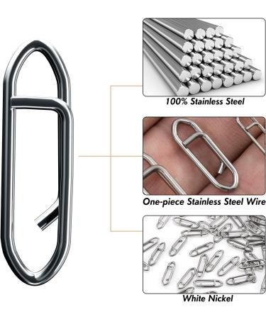 Dr.Fish Stainless Steel Fishing Power Clips - 25LB Micro Quick Snap Connectors 20 Pack - Buy Online on SooperMarket.com