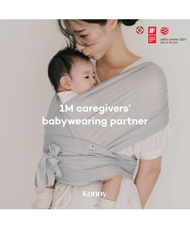Konny Baby Carrier Original AirMesh - Custom Fit Carrier Hassle-Free Easy to Wear Infant Sling Wrap Perfect for Newborn Babies up to 44 lbs Toddlers (Mint S) S 02AirMesh-Mint - Buy Online on SooperMarket.com