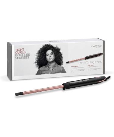 BaByliss 10mm Curling Wand C449E - Quartz-Ceramic Curling Iron for Tight Afro Curls | Pink & Black International Shipping Available - Buy Online on SooperMarket.com