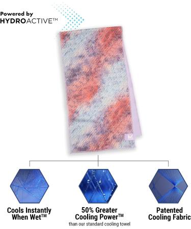 MISSION Max Plus Antimicrobial Cooling Neck Towel - Prism Papaya Punch | UPF 50 Sun Protection - Buy Online on SooperMarket.com