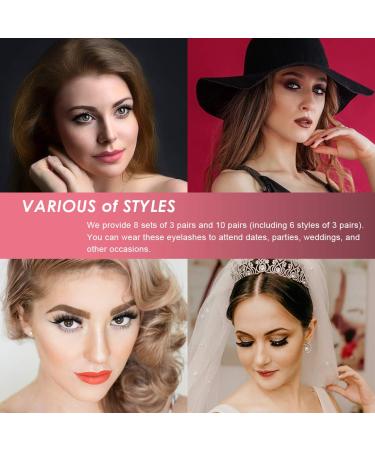 ToyRis Magnetic Eyelashes and Eyeliner Kit - 10 Pairs Mixed Styles | Waterproof Reusable 3D 5D False Lashes with Tweezers - No Glue Needed - Buy Online on SooperMarket.com