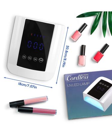 72W Rechargeable UV LED Nail Lamp | Professional Nail Dryer with 4 Timers and LCD Display - Buy Online on SooperMarket.com