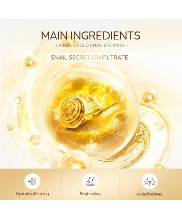 Snail Eye Patches 50 Pieces Moisturizing Golden Eye Masks Skin Care for Dark Circles Puffy Eyes Eye Bags Under Eyes with Caffeine & Hyaluronic Acid - Buy Online on SooperMarket.com