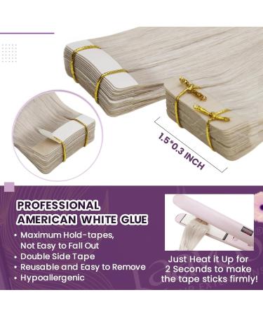 Laavoo Invisible Tape In Extensions - Real Hair Blond 70cm Seamless Skin Weft #60 20pcs 50g - Premium Quality Hair Extensions for Effortless Volume and Length - Buy Online on SooperMarket.com